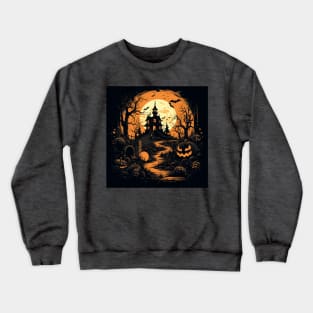 Halloween: Haunted House and Graveyard Crewneck Sweatshirt
